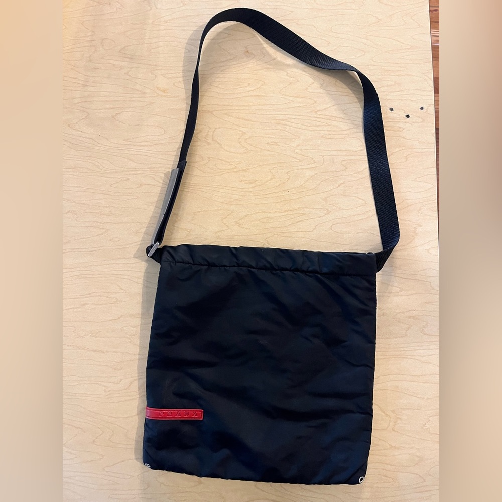 vintage 1999 prada black nylon bag